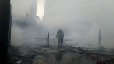 إندلاع حريق في 4 حظائر ماشية بأسيوط
