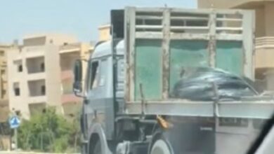 حمل أسياخ حديد.. القبض على قائد سيارة مقطورة بالقاهرة| فيديو
