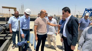 رئيس جهاز القاهرة الجديدة يشهد التشغيل التجريبي لمحطة معالجة صرف صحي بطاقة ٨٠ ألف م³/يوم