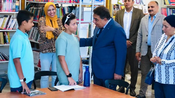 محافظ الدقهلية يتفقد أعمال تطوير ورفع كفاءة مكتبة مصر العامة
