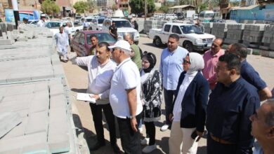 محافظ الوادي الجديد يتابع أعمال رفع كفاءة الطرق بأحياء الخارجة القديمة